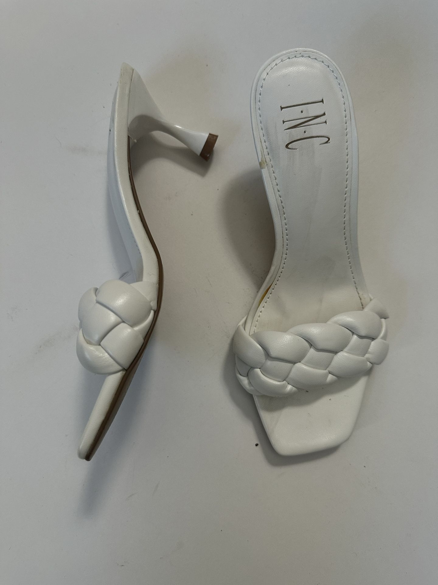 Inc White Kitten Heels