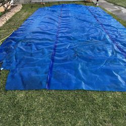 Solar pool cover with real 15x30