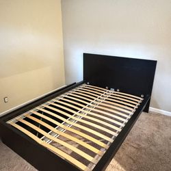 Ikea Malm Full Black Bed Frame w/ 4 Drawers
