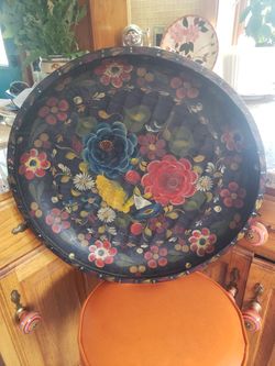 Large Hand Painted Tray 