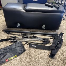 Zeno Gym Bench Pro Workout & Equipment W/ Accessories. SEE DESCR