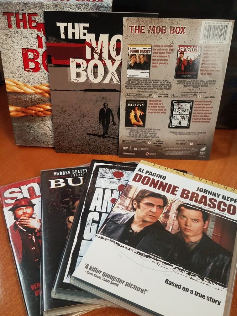 The Mob Box 4 DVD Movie Set Donnie Brasco Snatch Bugsy The American Gangster Lot