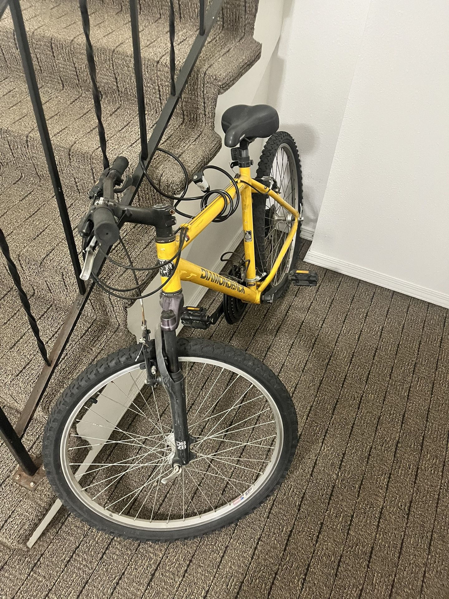 Bicycle, Yellow, Adult, Diamondback