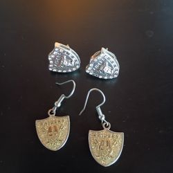 Raiders Earrings $5 for Both