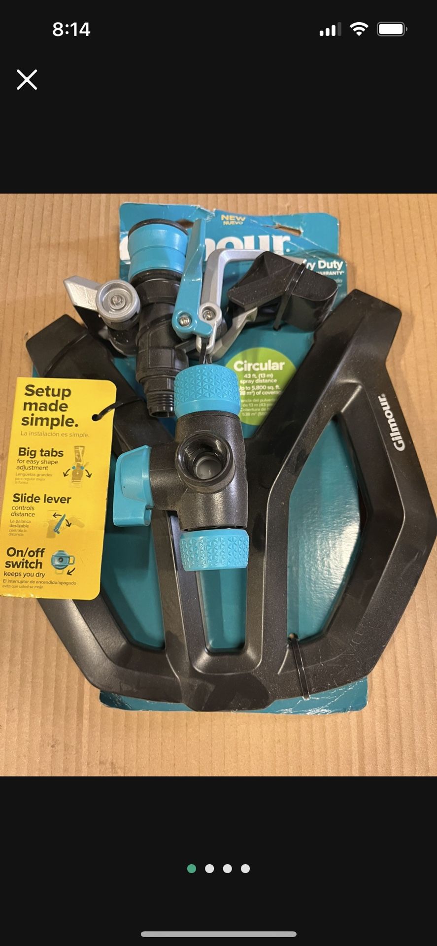 Gilmour Medium Duty Hybrid Impact Sprinkler with Base