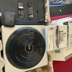 DJ Hero Wireless Turntable Controller for SONY PS2 & PS3 with Dongle & Game