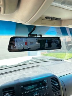 Rear view camera mirror dash cam