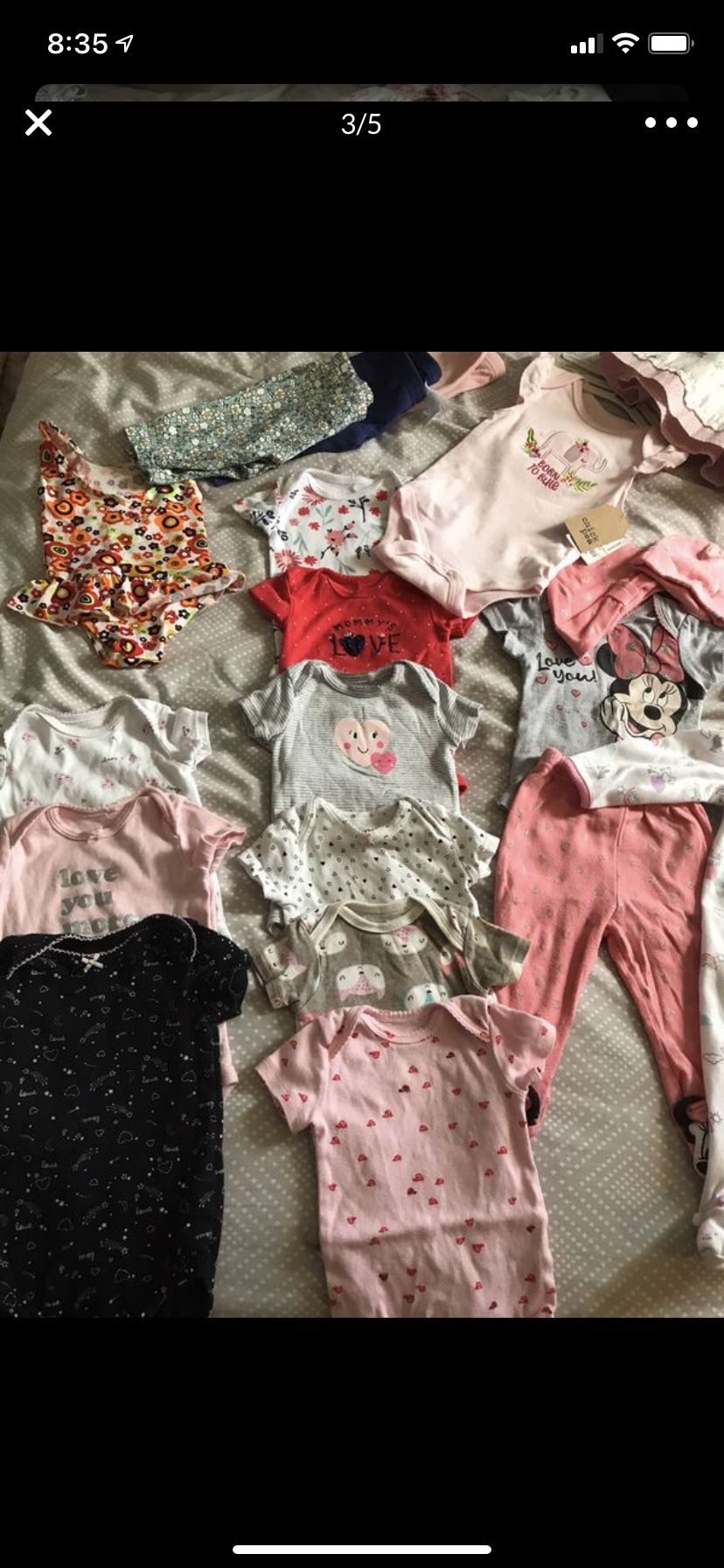 Baby girls clothes size 3/6 month