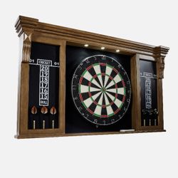 Barrington DRB100_138B Woodhaven Bristle Dartboard Cabinet Set - Multicolor