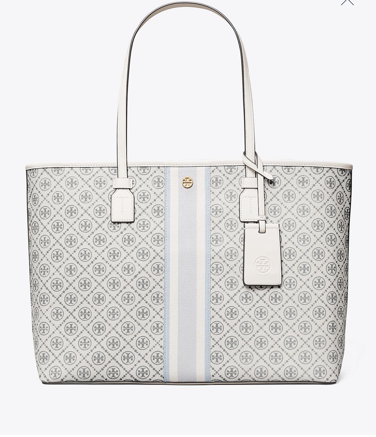 T-Monogram Coated Canvas Tote Bag (Tory Burch) 