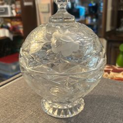 Glass Crystal  Candy Jar 