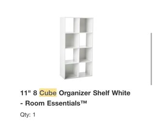 Room Essentials 11" 8-Cube Organizer Shelf White