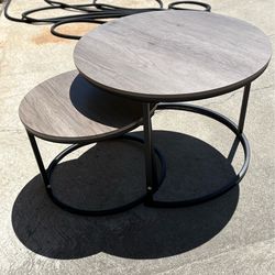 GREY COFFEE TABLES SET OF 2