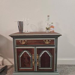 Refinished Accent Cabinet / Bar Cabinet