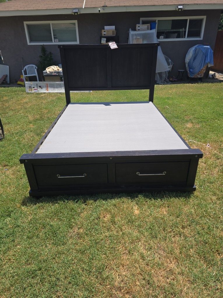 Queen bed frame.