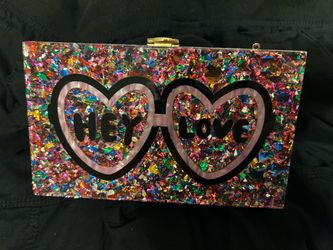 Sparkling Hey Love Resin Handbag