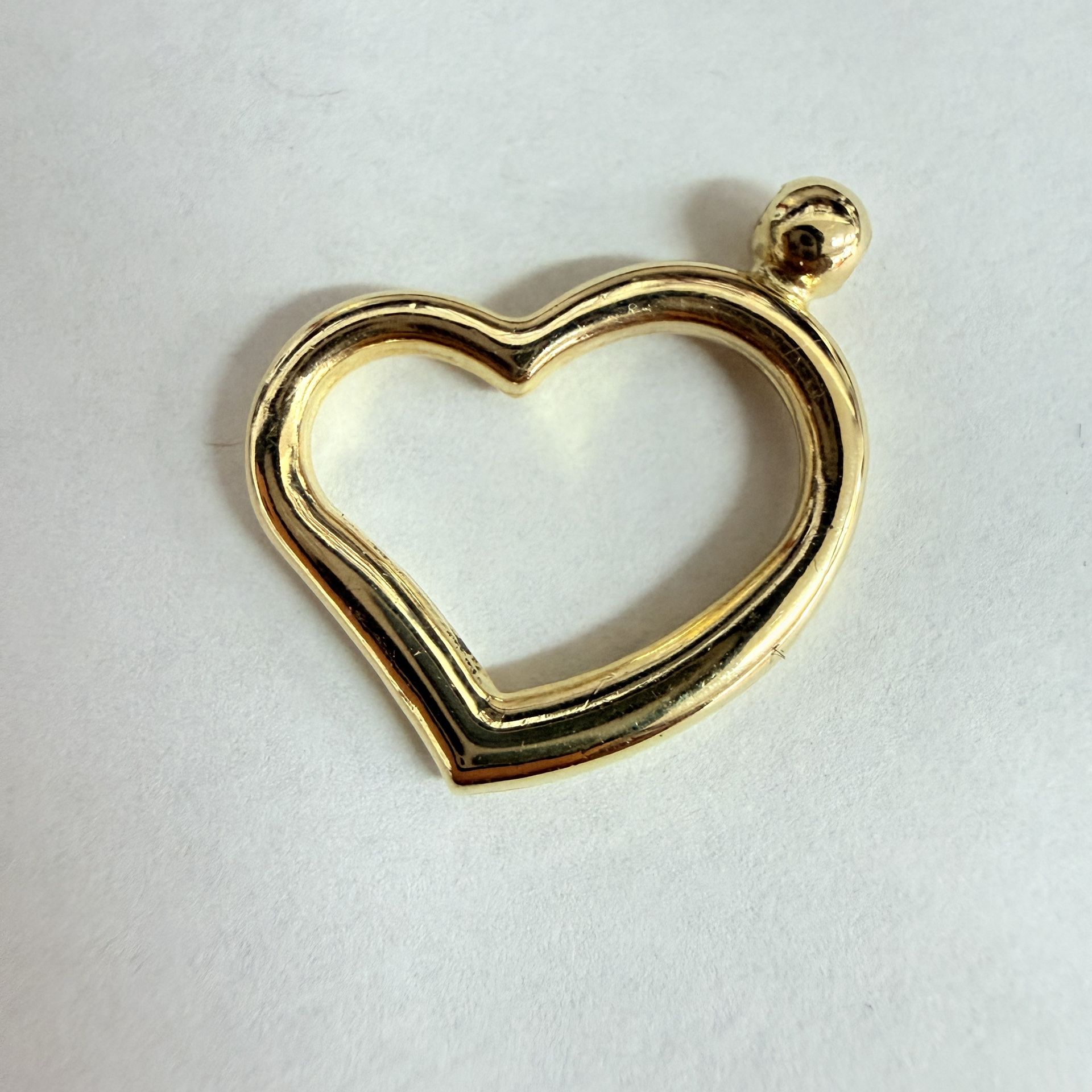 14K Gold Heart Charm