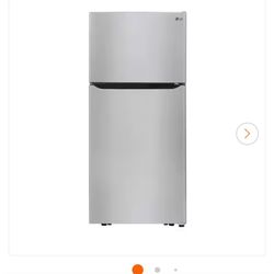 LG 30 in. W 20 cu. ft. Top Freezer Refrigerator w/ Multi-Air Flow and Reversible Door in Stainless