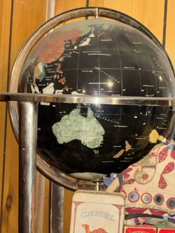 Beautiful Large Standing Glob With Onyx And Different Stones  