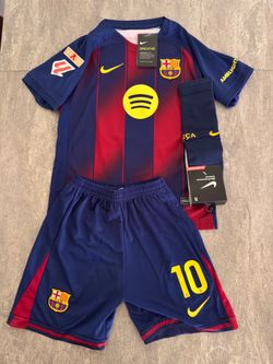 Kids Barcelona 25/26 ‘Lamine Yamal 10’ Home Jersey DM for sizes 22,24,26