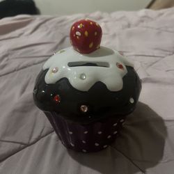 Ceramic Cupcake Piggy Bank 
