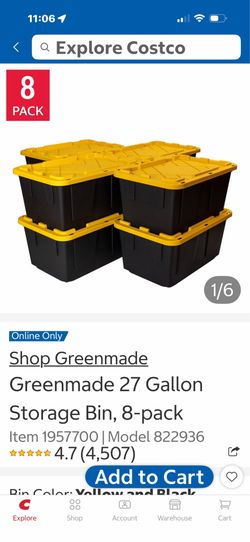 Plastic tubs with lids