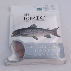 EPIC BITES MAPLE GLAZED SMOKED SALMON, BEEF BITES, UNCURE BACON, CHICKEN SRIRACHA