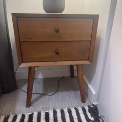 Solid Wood Night Stand Set Of 2