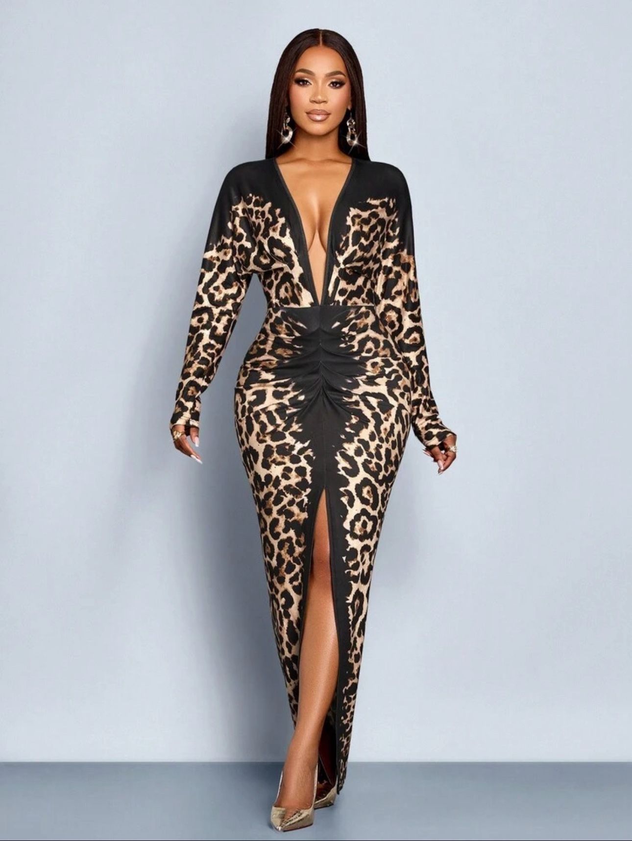 Cheetah Dress Stretchy Xl