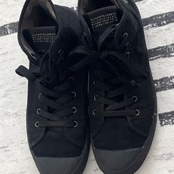 All Saints London Underground Converse High Top Canvas Black Shoes — Mens 11 (Excellent Condition)