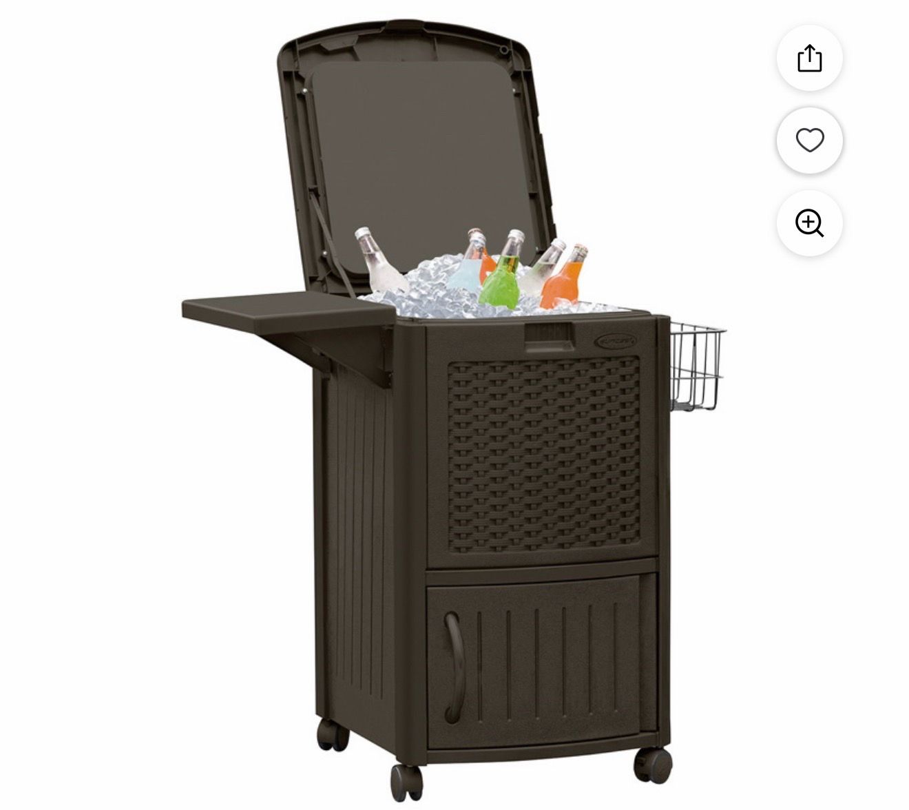 2 Piece Outdoor cooler and outdoor bar cart