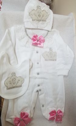 Royal pink baby girl outfit(6-9 months)- brand new