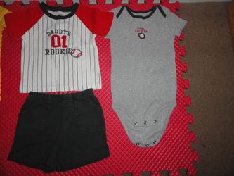 18 Months Boys Carter's Baseball Shirt, Onesie, and Short Set