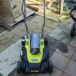 Ryobi 40v 18-in 2-in-1 Cordless Battery Walk Behind Push Lawn Mower 