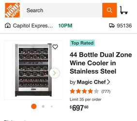 The Magic Chef Dual zone wine cooler
