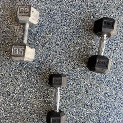 35lbs 20lb and 10lbs Dumbbell Weights gym Perfect startup 