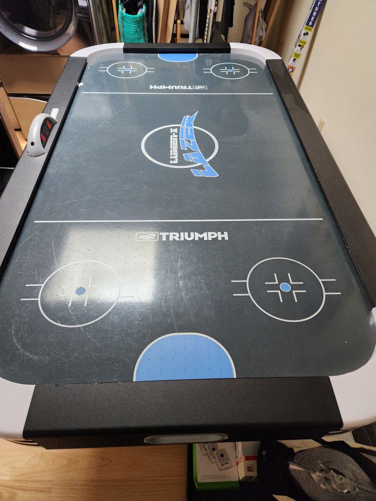 Triumph Lumen-X Lazer 6’ Interactive Air Hockey Table Featuring All-Rail LED Lig
