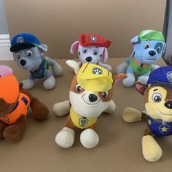 PAW Patrol Plush Toy Bundle – 6 Characters – Great Condition