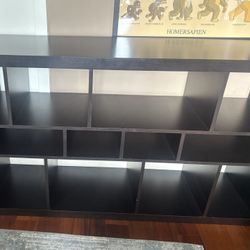 Black Bookcase Shelving Unit / TV Console