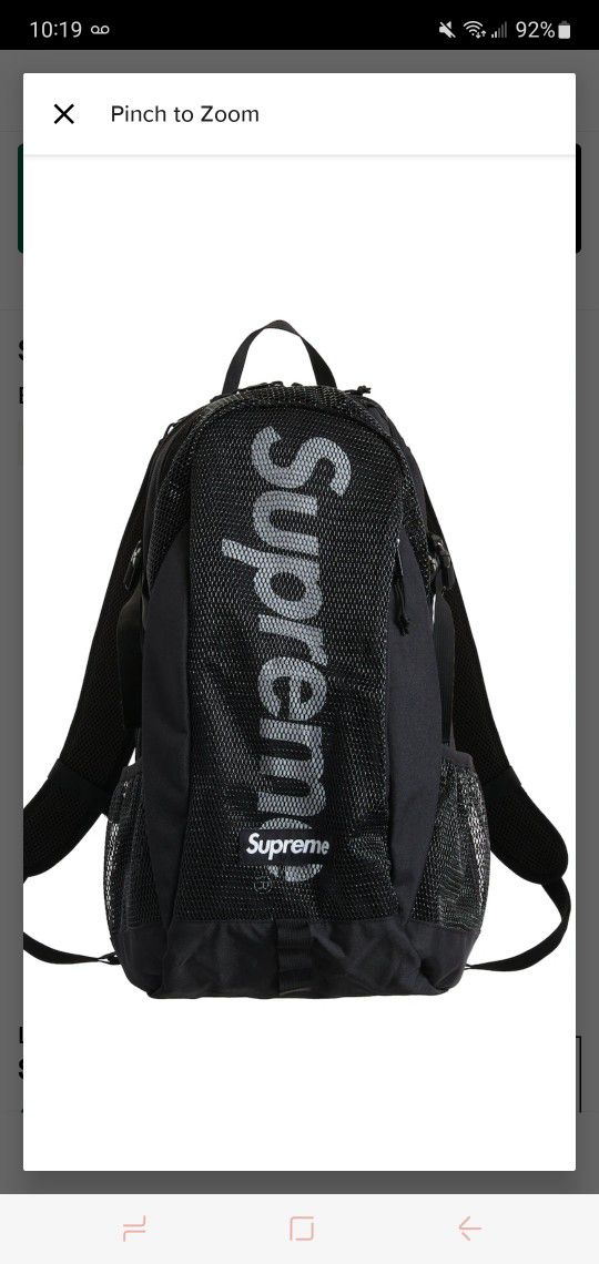 Supreme S/S 20 Backpack Black