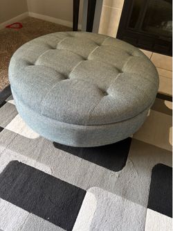 Beautiful Blue grey ottoman  for living room and bedroom