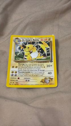 Lt. Surge’s Raichu Pokemon card