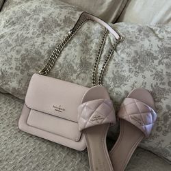 Pink Kate Spade Bag And Sandal Set 