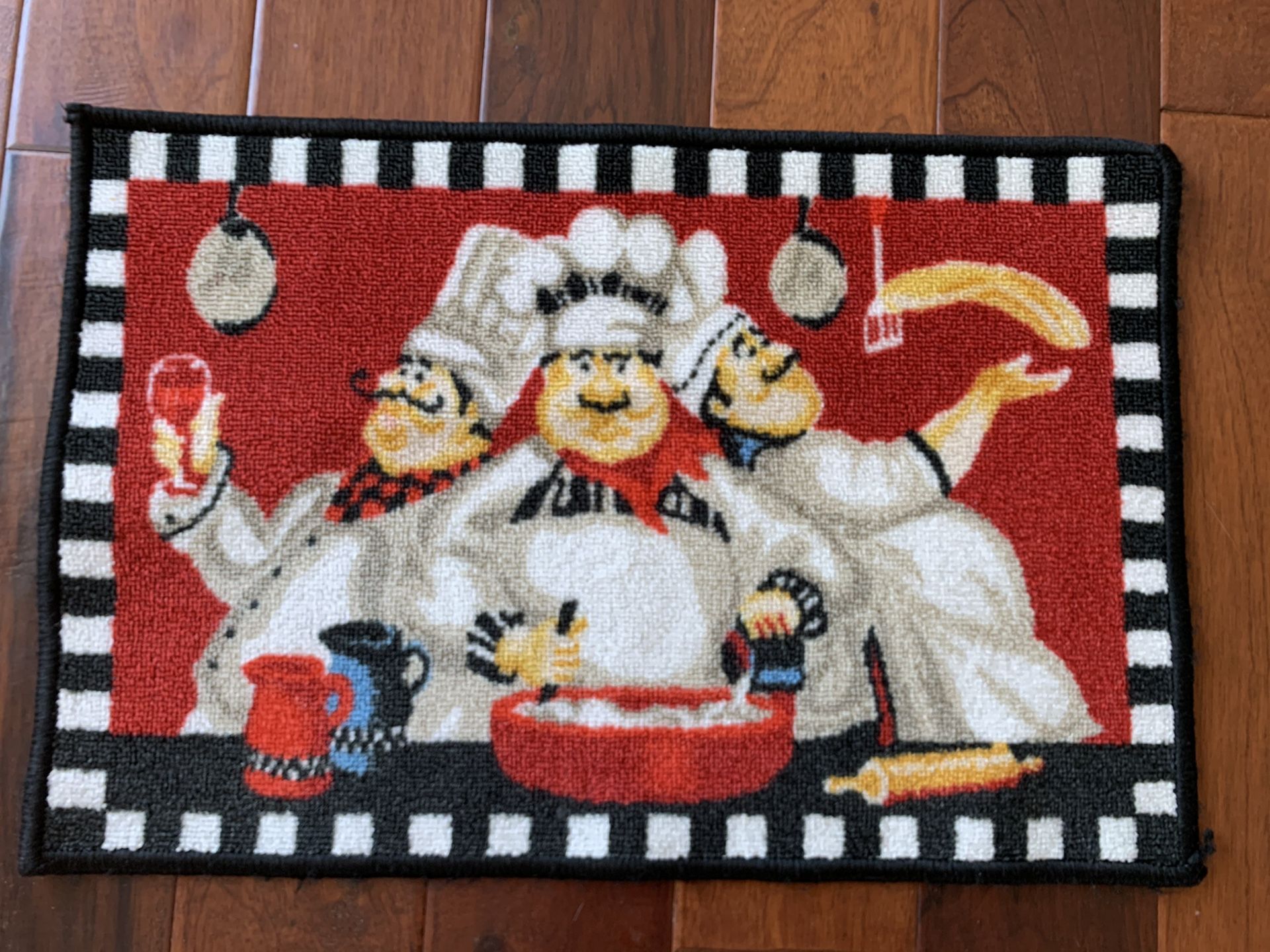 Cute kitchen rug by Fat Chef never used 16x24.5