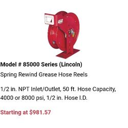 Spring Rewind Grease Hose Reel