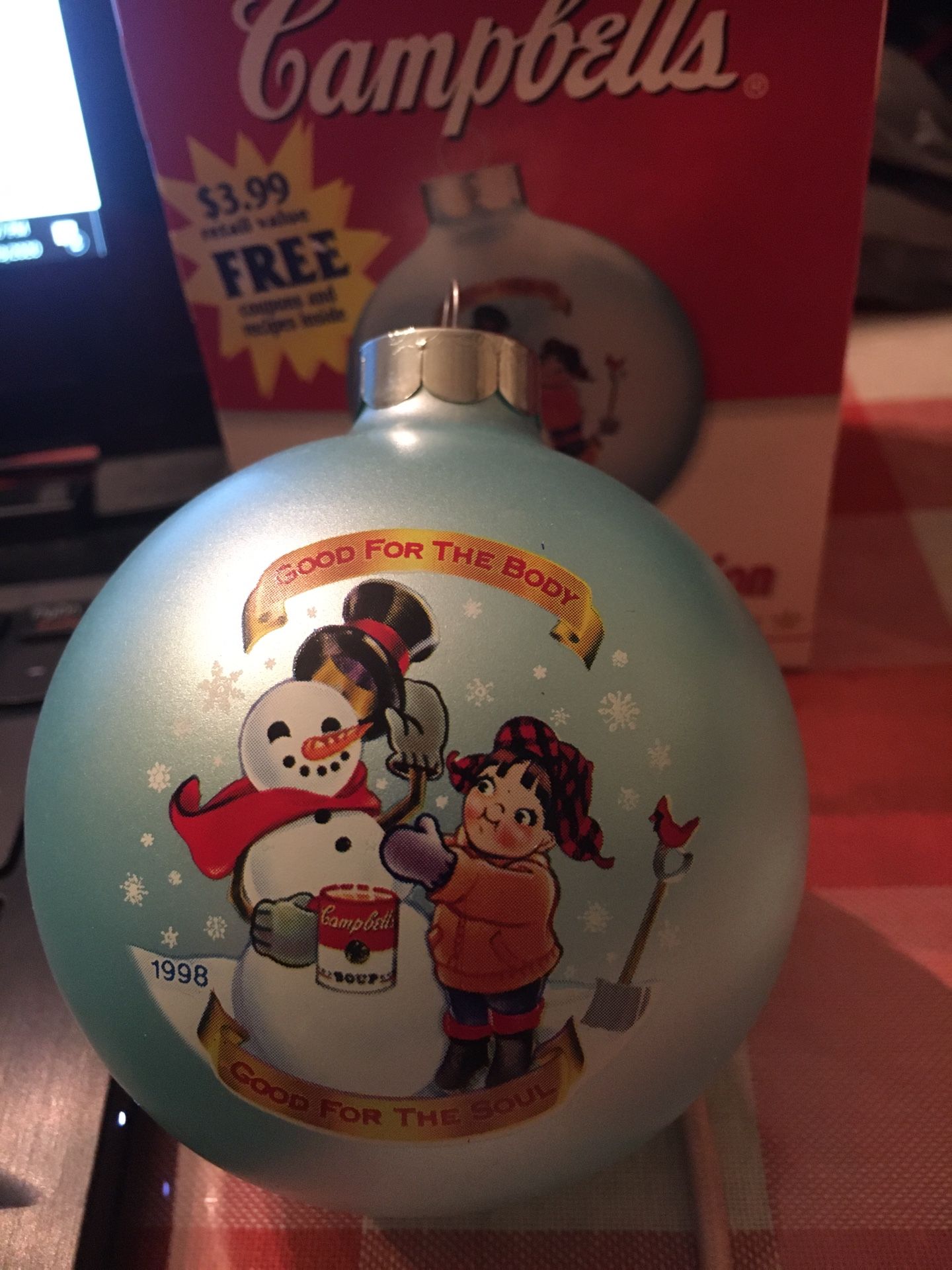 1998 Vintage Campbell Soup Ornament