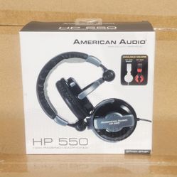 🚨 No Credit Needed 🚨 American Audio HP550 Over Ear Headphones 57mm Dynamic Drivers 1/4" Adapter 🚨 Payment Options Available 🚨