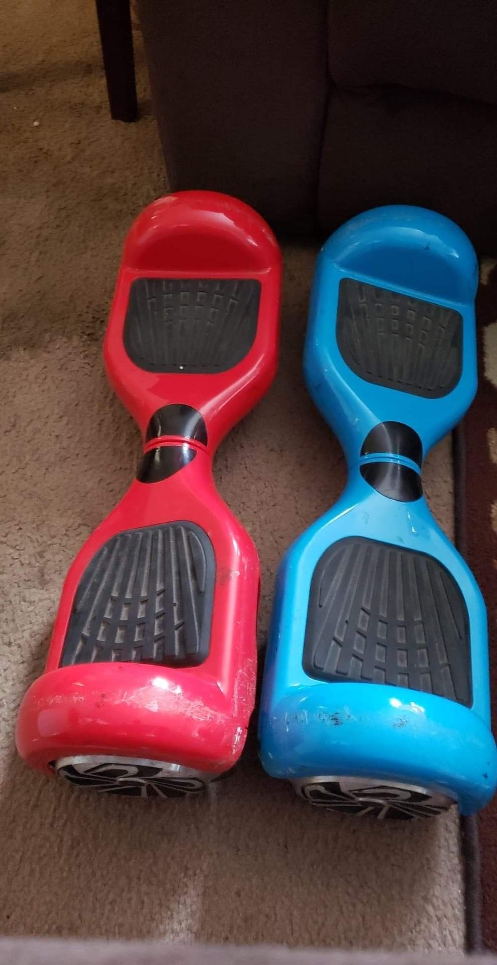 2 hoverboards with matching bag colors