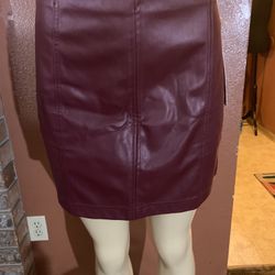 Faux Leather Mini Skirt Junior XL