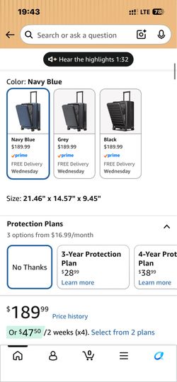 LEVEL8 Road Runner Carry On Luggage with Front Compartment, 20 Inch Lightweight Hard Shell Suitcases with Wheels Airline Approved, Tsa Locks for Lugga